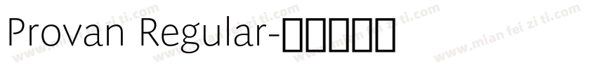 Provan Regular字体转换